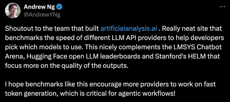 Andrew Ng on LLM Benchmarking